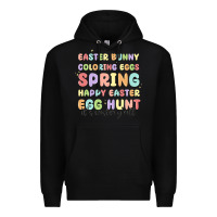 Black easter bunny spring Premium Hoodie - MaliasSmallBusiness