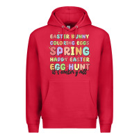Cardinal easter bunny spring Premium Hoodie - MaliasSmallBusiness