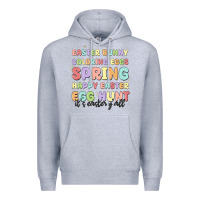Heather Grey easter bunny spring Premium Hoodie - MaliasSmallBusiness