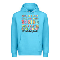Ocean Blue easter bunny spring Premium Hoodie - MaliasSmallBusiness