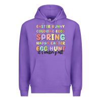 Purple easter bunny spring Premium Hoodie - MaliasSmallBusiness