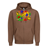 Chestnut autism background Zipper Hoodie - Zillion Design Studio
