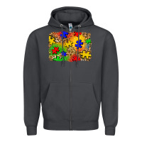 Smoke autism background Zipper Hoodie - Zillion Design Studio