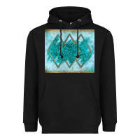 Black turquoise glitter Heavyweight Hoodie - JahusDesignShop