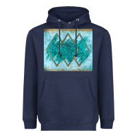 Navy turquoise glitter Heavyweight Hoodie - JahusDesignShop