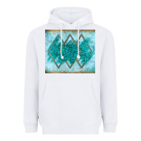 White turquoise glitter Heavyweight Hoodie - JahusDesignShop
