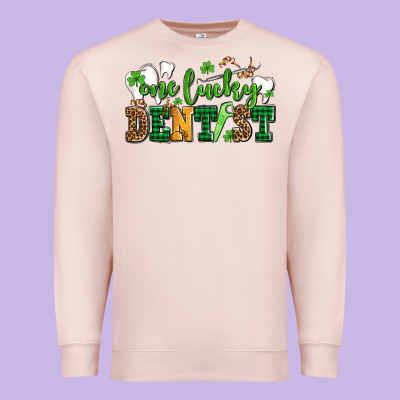 St Patricks Day One Lucky Dentist Premium Sweatshirt Designed By Adodesignshop