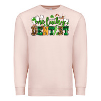 Pale Pink st patricks day one lucky dentist Premium Sweatshirt - AdoDesignShop