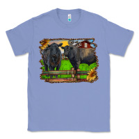 Colony Blue black angus cattle and bull in barnyard Classic Tee - RanaPortraitStore