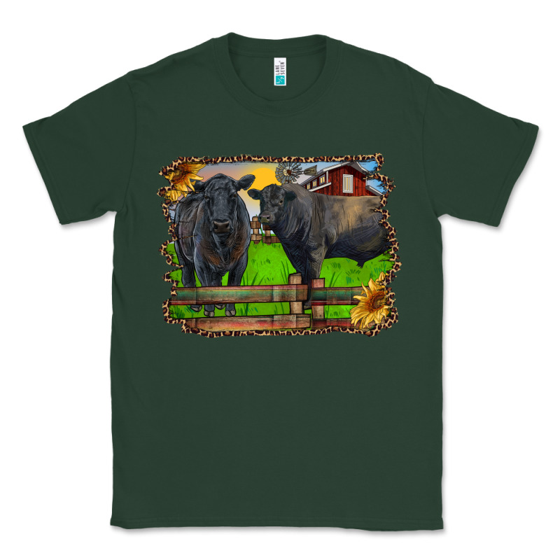 Black Angus Cattle And Bull In Barnyard Classic Tee by RanaPortraitStore | Teevron