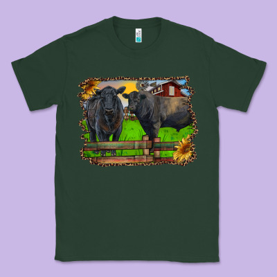 Black Angus Cattle And Bull In Barnyard Classic Tee Designed By Ranaportraitstore