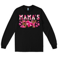 Black valentines day mamas boy Long Sleeve Tee - texasbilliewilder