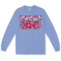 Colony Blue valentines day mamas boy Long Sleeve Tee - texasbilliewilder