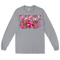 Heather Grey valentines day mamas boy Long Sleeve Tee - texasbilliewilder