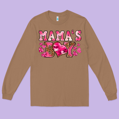 Long Sleeve Tee valentines day mamas boy