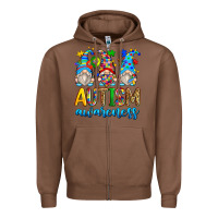 Chestnut autism awareness gnomes Zipper Hoodie - Zillion Design Studio