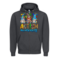 Smoke autism awareness gnomes Zipper Hoodie - Zillion Design Studio