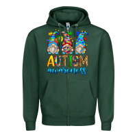 Sports Green autism awareness gnomes Zipper Hoodie - Zillion Design Studio