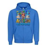 True Royal autism awareness gnomes Zipper Hoodie - Zillion Design Studio