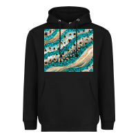 Black turquoise glitter Heavyweight Hoodie - JahusDesignShop