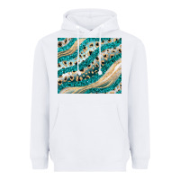 White turquoise glitter Heavyweight Hoodie - JahusDesignShop
