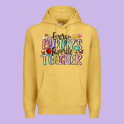 Every Bunny's Favorite Teacher Premium Hoodie Designed By Maliassmallbusiness