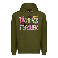 Army Green every bunny's favorite teacher Premium Hoodie - MaliasSmallBusiness
