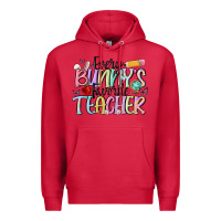 Cardinal every bunny's favorite teacher Premium Hoodie - MaliasSmallBusiness