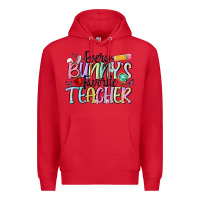 Red every bunny's favorite teacher Premium Hoodie - MaliasSmallBusiness