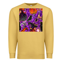 Antique Gold halloween witch seamless pattern Premium Sweatshirt - BundleAndBundleShop
