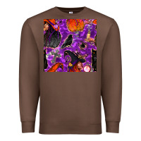 Chestnut halloween witch seamless pattern Premium Sweatshirt - BundleAndBundleShop