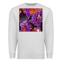 Dove Grey halloween witch seamless pattern Premium Sweatshirt - BundleAndBundleShop
