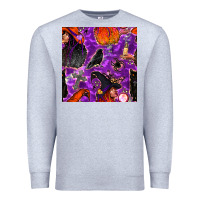 Heather Grey halloween witch seamless pattern Premium Sweatshirt - BundleAndBundleShop
