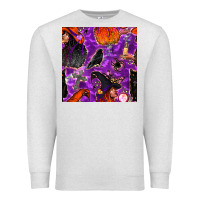 Oatmeal Heather halloween witch seamless pattern Premium Sweatshirt - BundleAndBundleShop