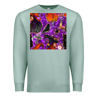 Seafoam halloween witch seamless pattern Premium Sweatshirt - BundleAndBundleShop