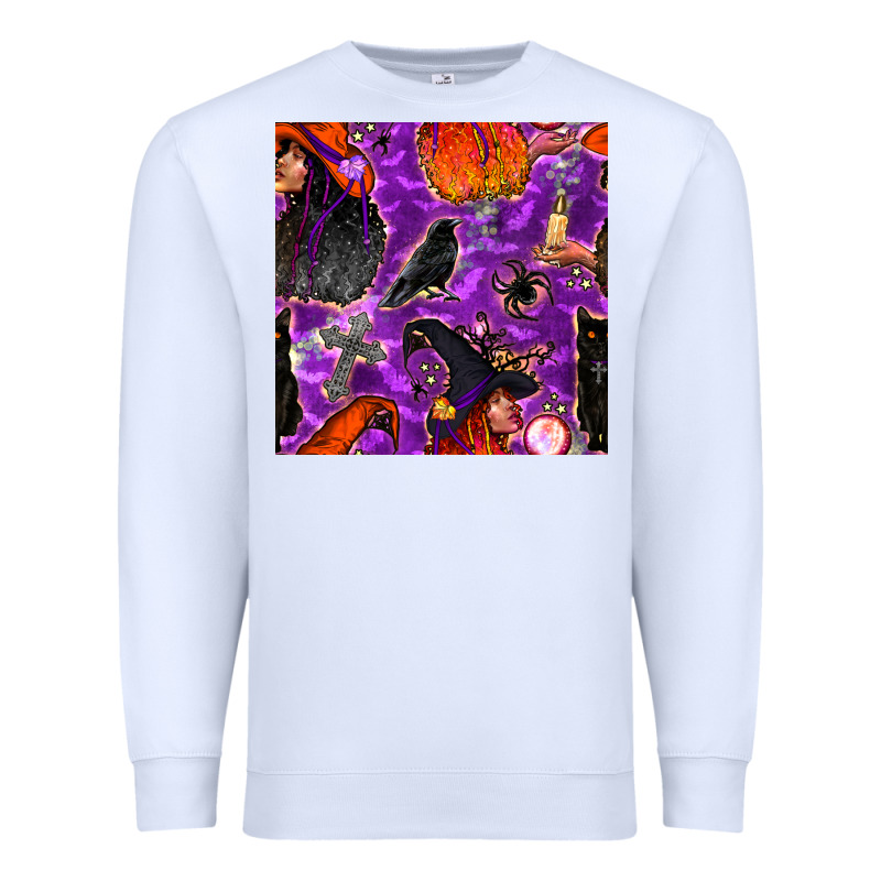 Halloween Witch Seamless Pattern Premium Sweatshirt by BundleAndBundleShop | Teevron