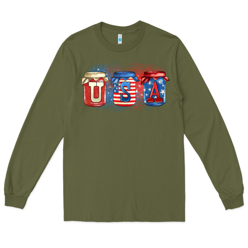 Usa Mason Jars Long Sleeve Tee by Zillion Design Studio | Teevron