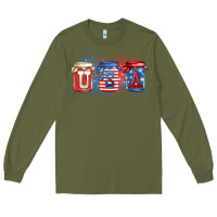Army Green usa mason jars Long Sleeve Tee - Zillion Design Studio