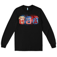 Black usa mason jars Long Sleeve Tee - Zillion Design Studio