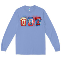 Colony Blue usa mason jars Long Sleeve Tee - Zillion Design Studio