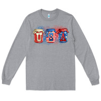 Heather Grey usa mason jars Long Sleeve Tee - Zillion Design Studio