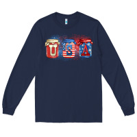 Navy usa mason jars Long Sleeve Tee - Zillion Design Studio