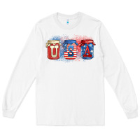 White usa mason jars Long Sleeve Tee - Zillion Design Studio