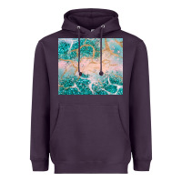 Plum turquoise glitter Heavyweight Hoodie - JahusDesignShop