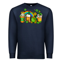 Navy st patricks coffee Premium Sweatshirt - AdoDesignShop