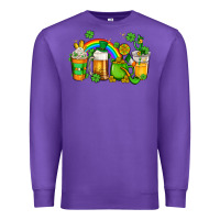 Purple st patricks coffee Premium Sweatshirt - AdoDesignShop