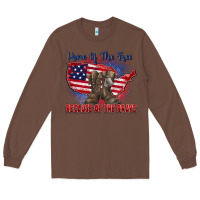 Chestnut home of the free because of the brave Long Sleeve Tee - Zillion Design Studio