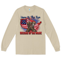 Mushroom home of the free because of the brave Long Sleeve Tee - Zillion Design Studio