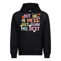 Black bit of a mess but doin' my best Urban Hoodie - MaliasSmallBusiness