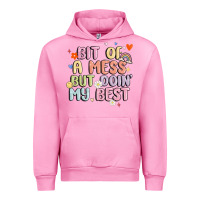 Fuchsia Pink bit of a mess but doin' my best Urban Hoodie - MaliasSmallBusiness